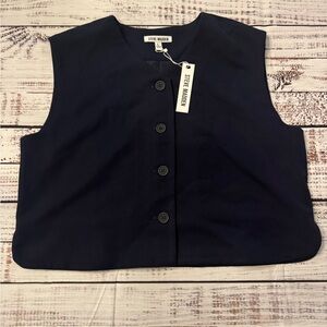 Steve Madden Dark Blue Cropped Vest